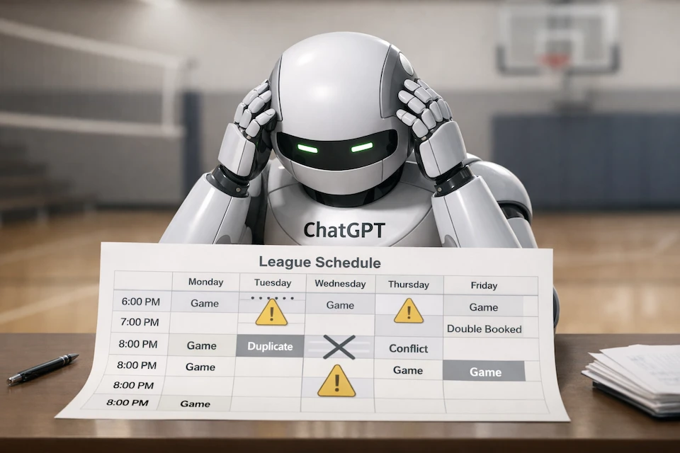 Why AI can't generate your volleyball league schedule